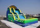 Residential Green Inflatable Dual Lane Slide For Kids / Adults , ASTM F963 Brazil