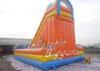 PVC Vinyl Orange Kids Inflatable Slide Jumping Bouncer , Giant Inflatable Slides