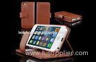 Genuine Leather Apple iPhone 5S Wallet Case Shock Resistant Cell Phone Hard Shell