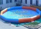 River Giant Blue Inflatable Water Pools PVC , Double Stitch Inflatable Water Game