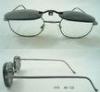 Fashion Unisex Eyeglass Frames With Clip On Sunglasses For Round Faces , Metal Frame