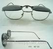 Fashion Unisex Eyeglass Frames With Clip On Sunglasses For Round Faces , Metal Frame
