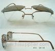 Women Square Eyeglass Frames With Clip On Sunglasses , Half Rim Custom