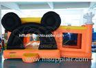 Orange Mickey Inflatable Bouncers Jumper Ball Pool For Amusement Park