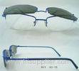 Blue Optical Spectacle Frames With Clip On Sunglasses Custom , Rectangular Shaped