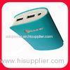 Colorful 7800 mAh Portable Battery Power Bank With LED Flashlight , Green USB Power Source