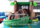 Tropical moonwalk Inflatable Bounce House Green For Advertisement , Brazil HR4040