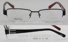 Mens Metal Optical Half Rim Eyeglass Frames For Oval Faces , Ready Stock