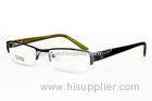 Custom Color Half Rim Eyeglass Frames For Reading Glasses , Stainless Steel