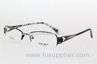 Half Rim Optical Eyeglass Frames , Narrow Rectangle Spectacles Frames For Women
