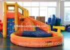 Orange Commercial / Residential Inflatable Water Slides , PVC Inflatable Kids Slides