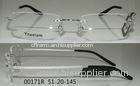 White And Black Rimless Titanium Optical Frames For Women / Men Stylish , Lightweight