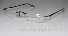 Durable Narrow Rectangular Rimless Eyeglass Frames , Titanium Eye Frames For Men
