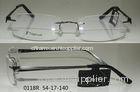 Grey Rectangular Rimless Eyeglass Frames , Optical Eyewear Frames For Men In Fashion