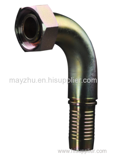 90 degree metric female 24degree cone O-RING .L.T. ISO 12151-2-DIN 3865 SWAGED HOSE FITTING