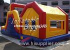 Yellow Kids Inflatable Combo Jumping Bounce Houses Advertisement With Blower