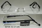 Blue Flexible Titanium Rimless Eyeglass Frames For Men With Demo Lens , CE And FDA