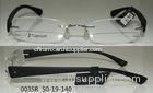 Titanium Rimless Eyeglass Frames , Black Rectangular Narrow Spectacles Frames For Men In Fashion