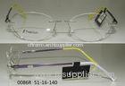 Rimless Mens Titanium Eyeglass Frames Light Classic Yellow / Purple , New Style