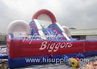 Kindergarten Promotion Red Giant Inflatable Slide Fun City For Commercial / Residential