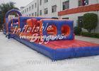 Adult Blue Inflatable Obstacle Course EN14960 For Commercial Promotion