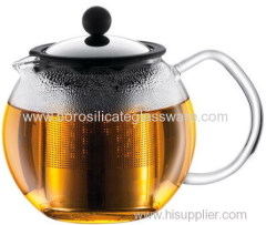 Hand blown Borosilicate Double Wall Glass Teapot