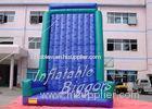 Adult Puncture Proof Blue Inflatable Climbing Wall / Inflatable Games For Advertisement