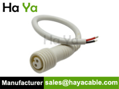 IP67 Waterproof 2 PIN Female Power Cable