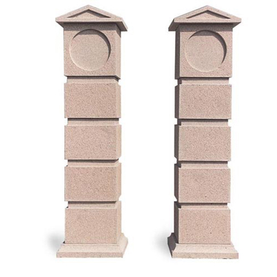 Outdoor natural granite stone pillar