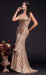 heavy beading v-neck floor length evening dress