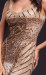 heavy beading v-neck floor length evening dress