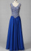 a-line beading v-neck floor length evening dress