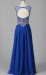 a-line beading v-neck floor length evening dress