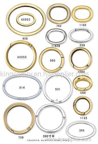 bag ring,spring ring,d ring,o ring,d buckle,square buckle,o-buckle,square ring,rhinestone ring