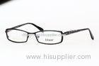Full Black Rectangle Dixon Optical Glasses Frames For Men , Italy Design