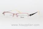 Half Rim Dixon Optical Glass Frames For Women Round Face , Pink / Purple Purple