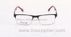 Colorful Semi Rim Square Metal Optical Spectacles Frames For Women / Men , Red Yellow Black