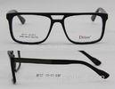 Black / Blue Acetate Optical Frames For Oblong Faces , Wide Square Shaped