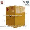 Customized Metal Chemical Storage Cabinet Paint Yellow with Leak-proof Sump & Dual Vents
