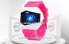 Kids Pink PU Band LCD Digital Watches Hourly Chime 30m Water Resistant