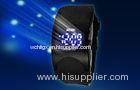 Customized Teenage Digital Wrist Watch Black Band With LED Movement