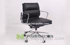 Tilt and Swivel Aluminum Group Chair / Leather Chairs With Ottoman , Comfortable