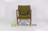Contemporary Fabric Upholstered Living Room Chairs , Nice Handcrafted Wood Chair 42cm Height