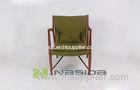 Contemporary Fabric Upholstered Living Room Chairs , Nice Handcrafted Wood Chair 42cm Height