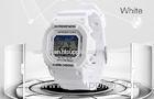 Lady White Jelly Digital Sports Watches 12 / 24 Hour With Stop Watch