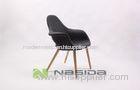 Wingback Easy Black Modern Wood Dining Set , Eames / Saarinen Organic Chair Replica