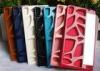 7 colors available flip leather case for Huawei P6 , Rubberized flip case for Huawei P6