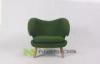 Green Wood Modern Living Room Lounge Chairs / Contemporary Armless Chair