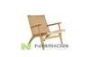 Antique Durable Modern Wood Chairs With Armrest , Home Furniture Hans Wegner Easy Chair
