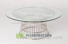 Custom Round Glass Warren Platner Coffee Table For Contemporary Home Office Furniture